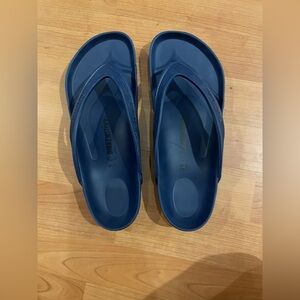 navy blue birkenstock flip flops